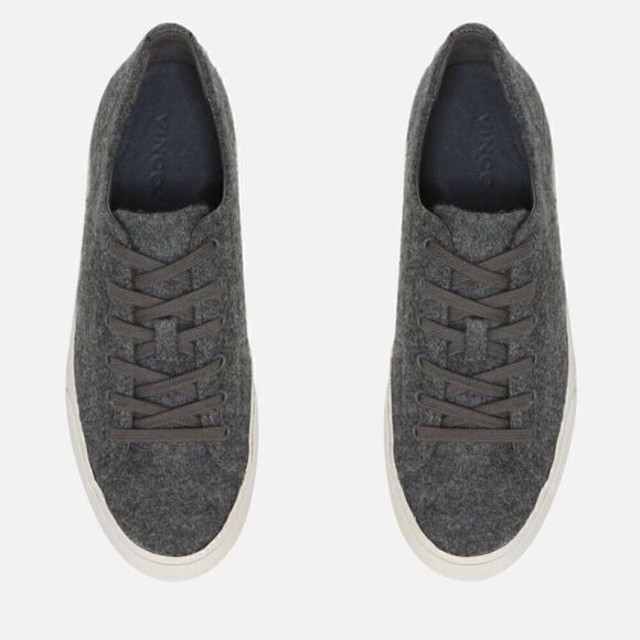 VINCE Sneaker Women’s Size 11 Lace Up Heaton Tweed Chunky Platform Heather Gray - Picture 7 of 11